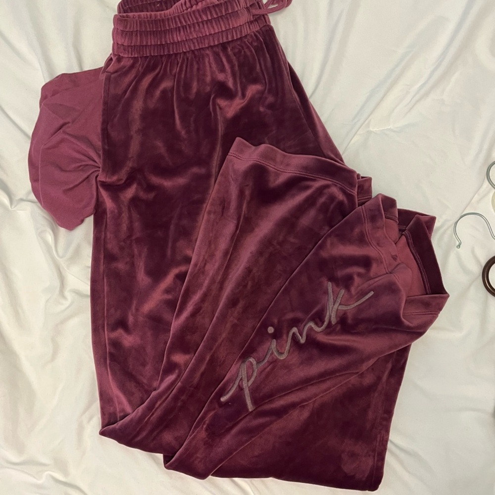 Victoria's Secret PINK Velvet Joggers - Purple